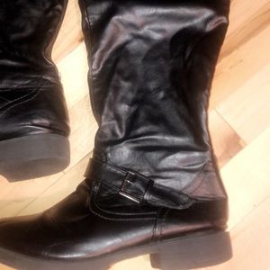 Black zip up boots